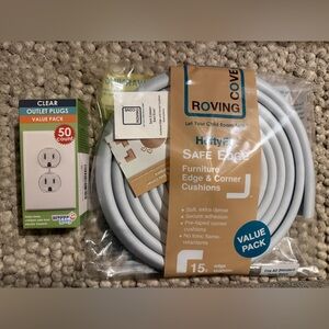 Baby Proof Bundle - Baby Safety - 30 Outlet Plug Covers & Corner/Edge Cushions